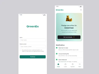 Investment app UI screen ui ux visualdesign