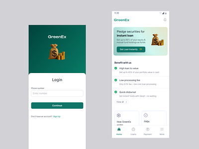 Investment app UI screen ui ux visualdesign