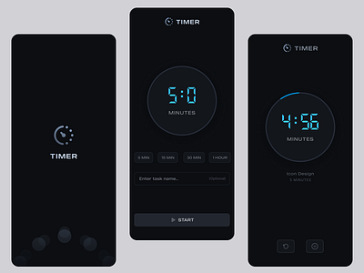 Timer app UI ui ux visualdesign