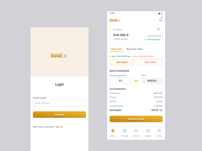 Investment app UI screen ui ux visualdesign