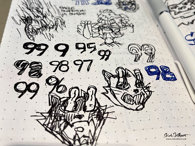 Sketchbook Sketches cat chicago field notes illustration numbers pen and ink sketchbook sketching