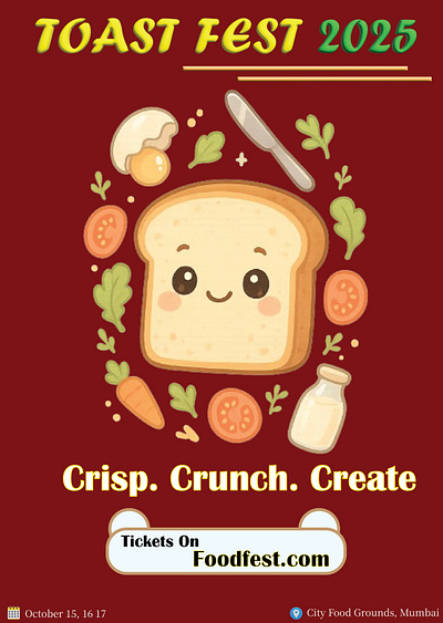 🥪 Toast Fest 2025 Poster designs graphic design poster typography