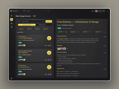 Upstream Reports – UI, UX & Dashboard Flow for SaaS animation design finance management product design saas task ui ux web app