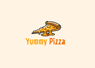 Yummy Pizza Logo brand logo cafe branding cheesy pizza dripping cheese logo fast food branding food logo logo design minimal logo minimalist logo modern logo pizza pizza brand identity pizza logo pizzeria logo restaurant logo snack logo snack shop logo yummy pizza