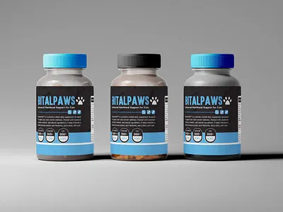 Pet Supplement Bottle Label Design bottle branding business business identity graphic design gummies hemp jar label label label design marketing medicine pack design packaging pet food pharmacy pill superfood supplement vitamin