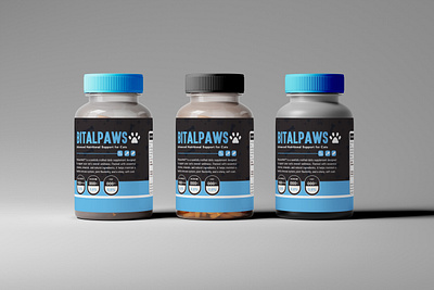Pet Supplement Bottle Label Design bottle branding business business identity graphic design gummies hemp jar label label label design marketing medicine pack design packaging pet food pharmacy pill superfood supplement vitamin