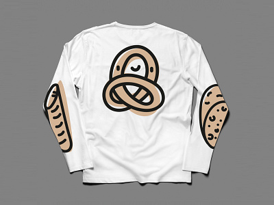 Bread Graphic Tee baguette bread design graphic design graphic tee pretzel t shirt vector