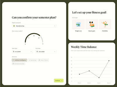 Widgets app brand branding cards chart colors design fitness illustration logo management planning product design program selector sidebar titles ui ux widgets