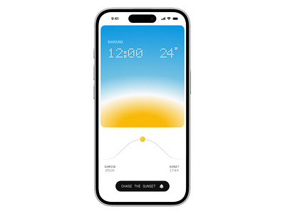Weather Gradient Time-Based application gradient moon sun temperature time ui ux weather app