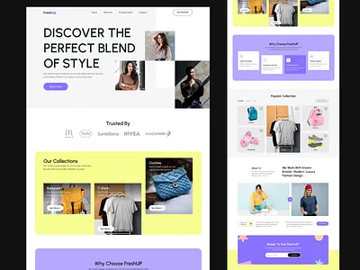 FreshUp - Product Landing Page clothes clothing design ecommerce fashion homepage landingpage online shop store ui ui ux website