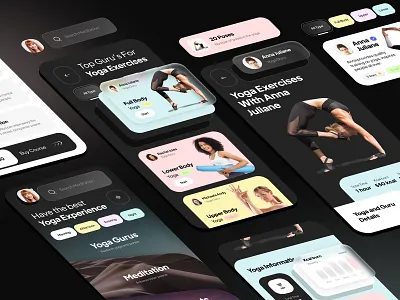 Yoga App UI | International Yoga Day appui appuidesigner branding dailyyoga dree figmadesign freelancer graphic design illustration logo mindfulness ui uidesign uifreelancer ux uxdesign yogaapp yogaday yogaday2025 yogadesign