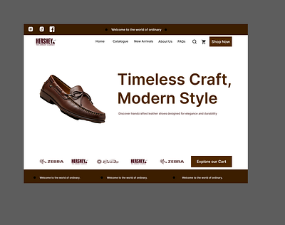 A Handmade Shoe website design!! design ui ux web design website