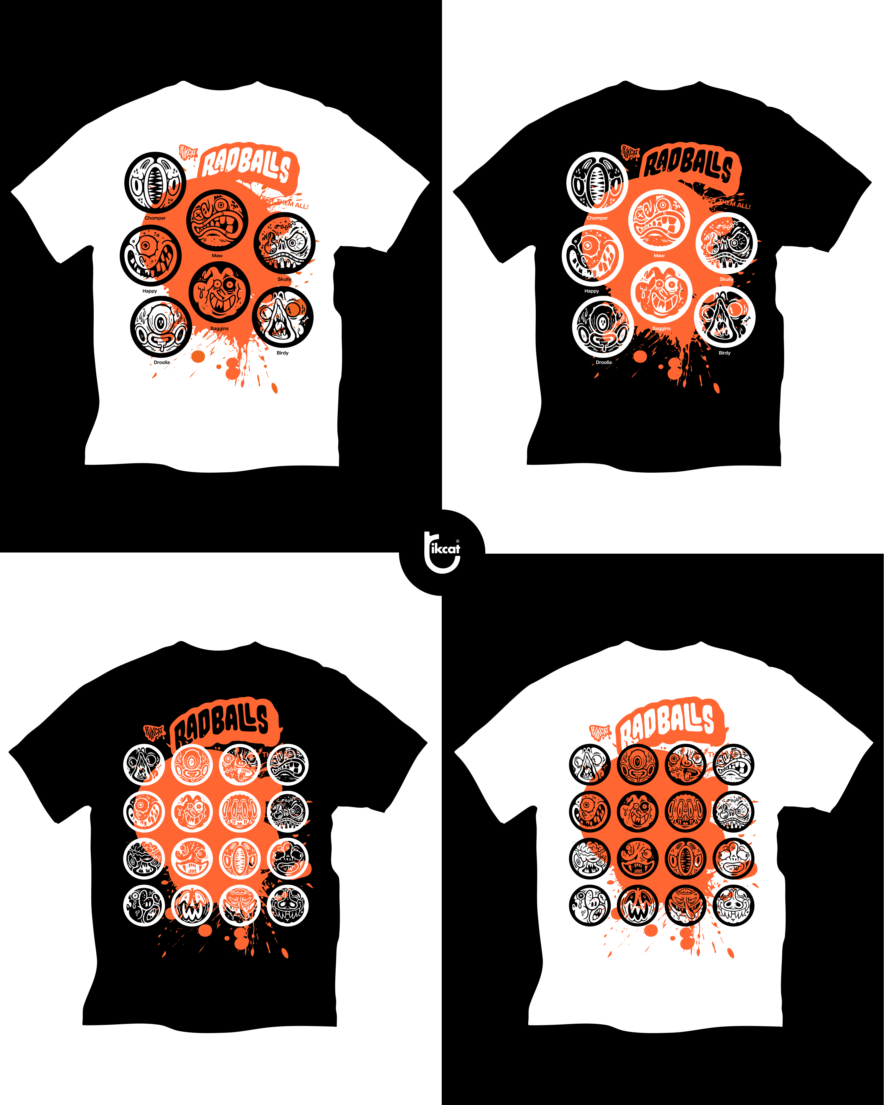 Radballs Tees branding design graphic design illustration logo