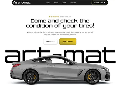 Art-Mat - Website Design for Tire Replacement Service graphic design logo tire ui