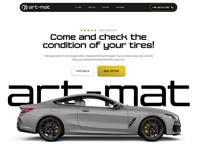 Art-Mat - Website Design for Tire Replacement Service graphic design logo tire ui