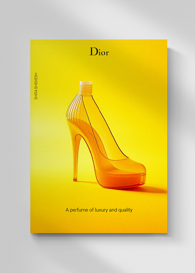 AI DIOR כרזה קריאטיבית ai design dior פירסום קריאטיב