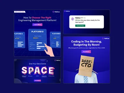 Hatica - LinkedIn Ads ad b2b graphic design illustration linkedin saas