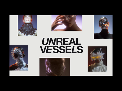 UNREAL VESSELS® Landing sequence after effects branding digital fashion homepage interface design landing page micro interactions motion design motion graphics motion ui typography ui animation ui design web design