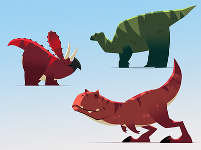 dinosaur idle animations 2d animation 2danimation after effects aftereffects animation carno character rig dinosaur duik idle animation iguanodon motion design motion graphics motiondesign triceratops