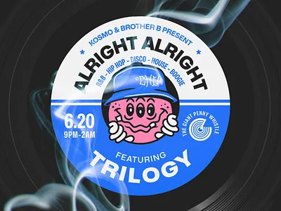 Custom Music Event Flyer 🪩 🔥 💨 chicago dj graphic design illustration msg317 record record label vinyl