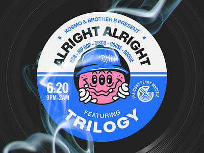 Custom Music Event Flyer 🪩 🔥 💨 chicago dj graphic design illustration msg317 record record label vinyl