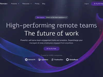 Remote+ — The Future of Work is Here drack freelance freelancing ui landing page remote technology ui work