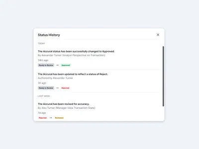 Status History UI – Track Every Change with Clarity change status history interaction design status history track history ux design