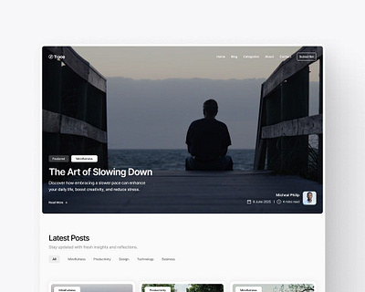 Blog Website Homepage Design blog blog card blog website clean design cms design figma font hero section homepage minimal design simple design typography ui ux web design webflow webflow website website