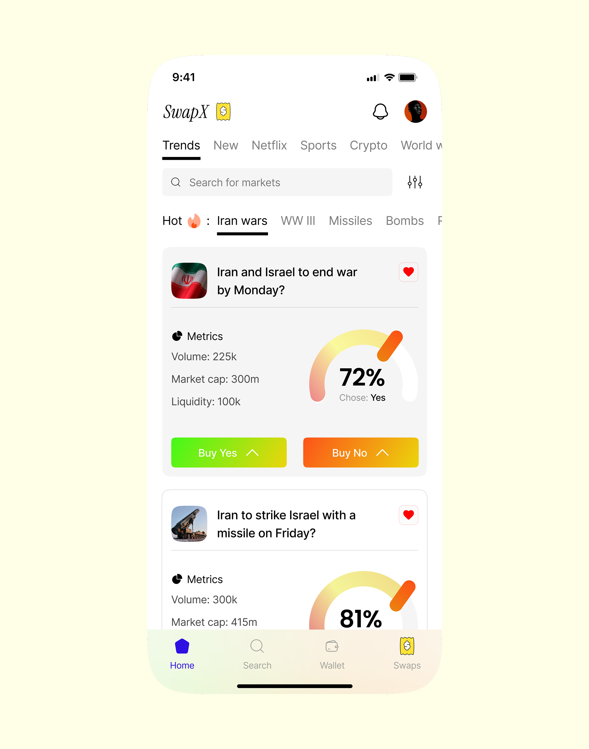 crypto prediction app animation graphic design ui