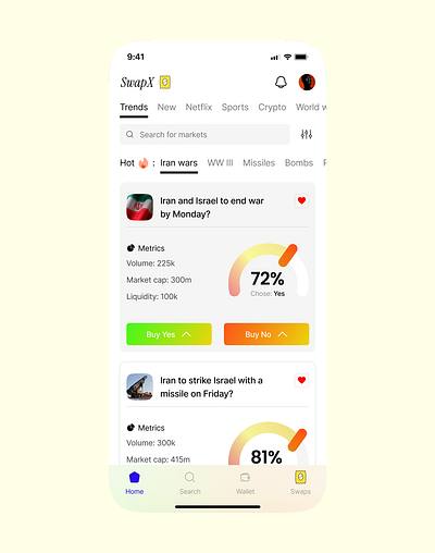 crypto prediction app animation graphic design ui