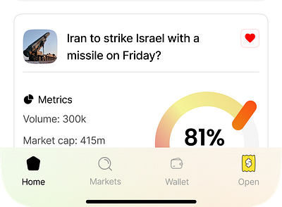 crypto prediction platform ui