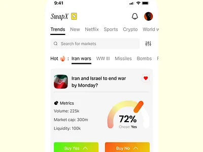 crypto prediction app ui
