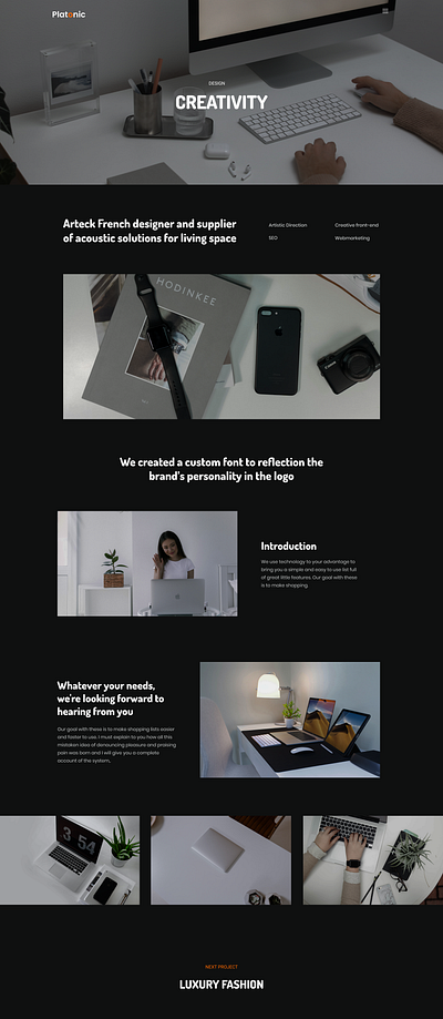 Minimal Portfolio agency black black and white black ui design details gray design information logo minimal minimal portfolio details portfolio ui design uiux