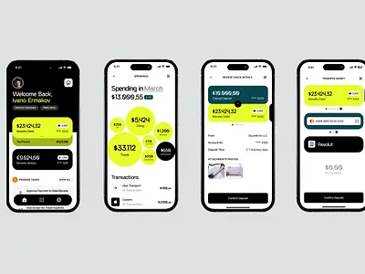 Monetto — App Design & UX/UI app design bank clean design finance minimal mobile app online payment ui ux