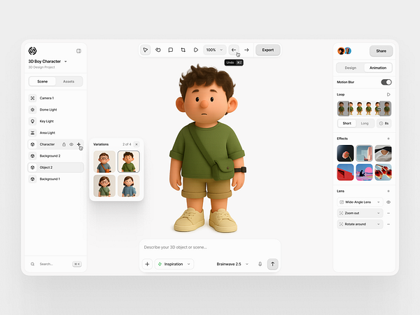 Brainwave 2.0: AI-Powered 3D UI Kit by Tran Mau Tri Tam for UI8 on Dribbble