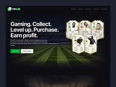 FIFA - NFT Web3 Landing Page fifa football nft web3 landing page world cup