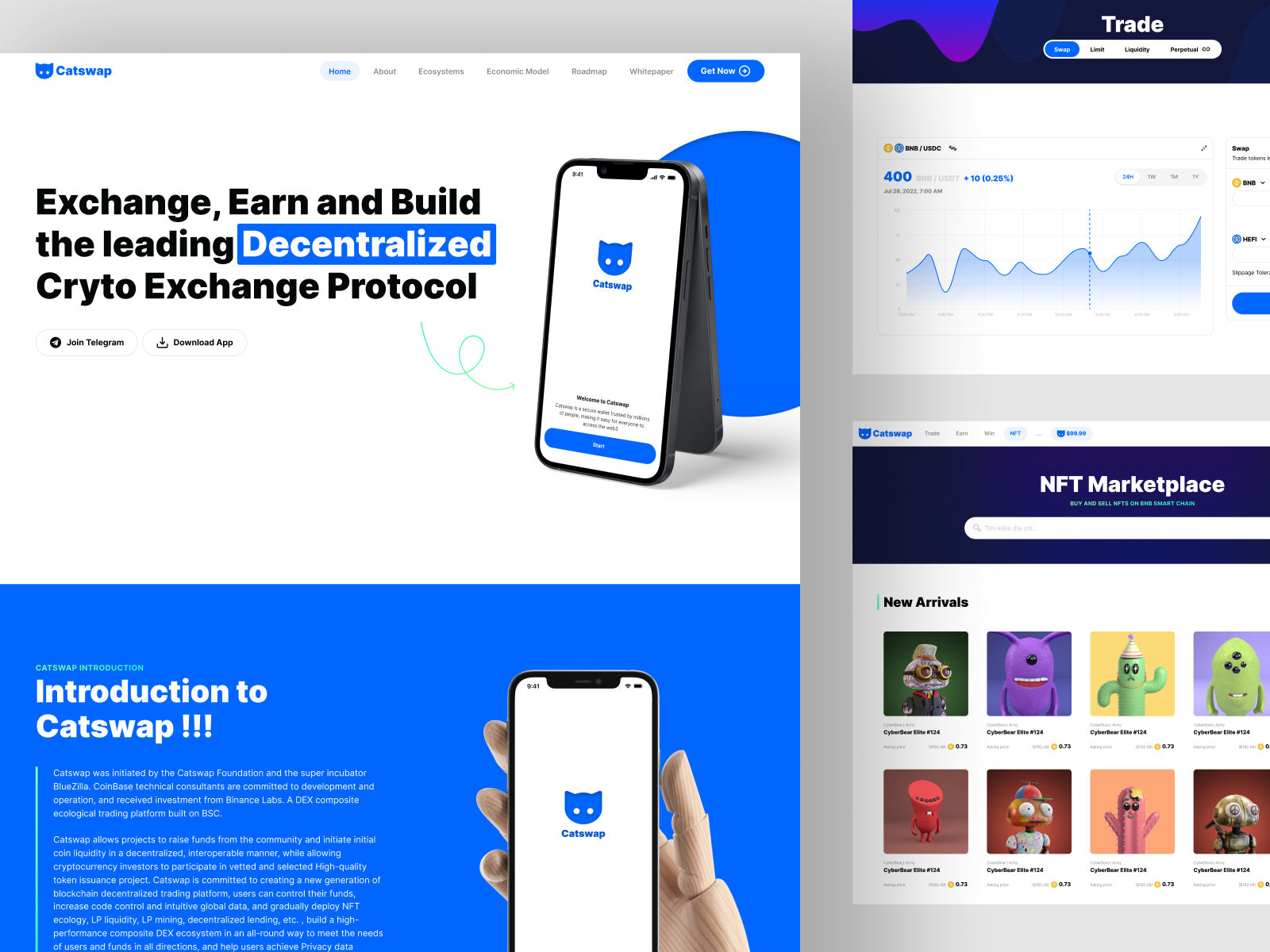 Catswap - Web3 Landing Page cat catswap landing page wallet web3