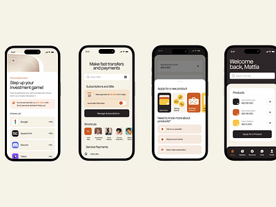 Zand Bank — App Design & UX/UI app design bank clean design finance fintech minimal mobile app ui ux