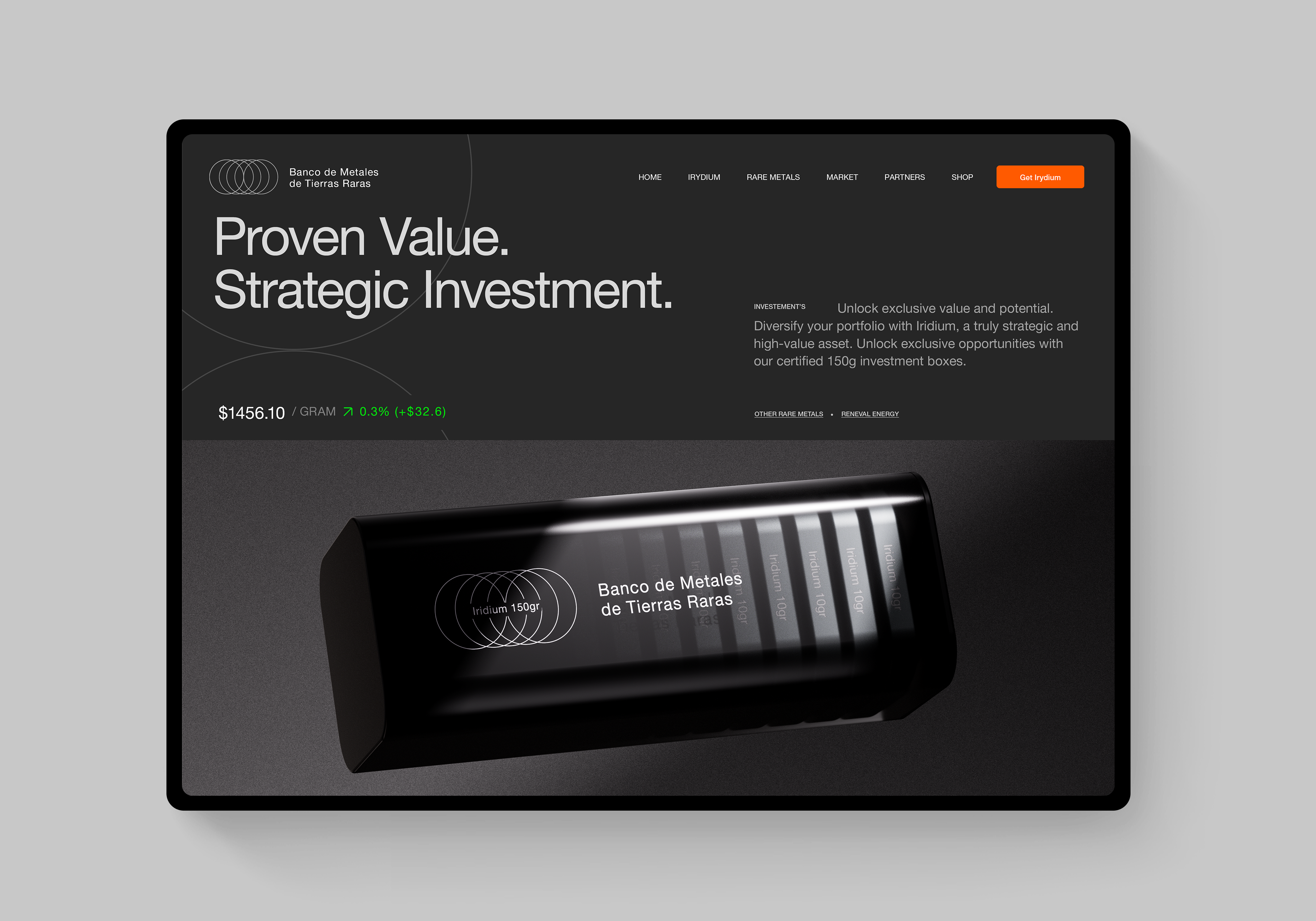 Banco de Metales de Tierras Raras 3d branding graphic design ui