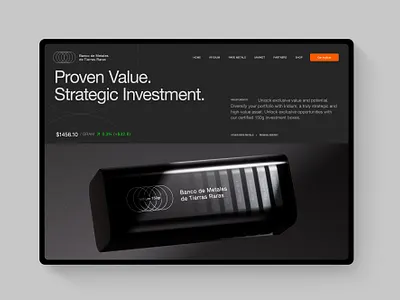 Banco de Metales de Tierras Raras 3d branding graphic design ui