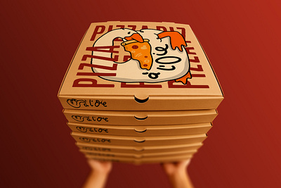 Pizza à l'Oie Packaging art brandidentity branding design goose pizza graphic design illustration mockup design packaging packaging concept pizza pizza packaging