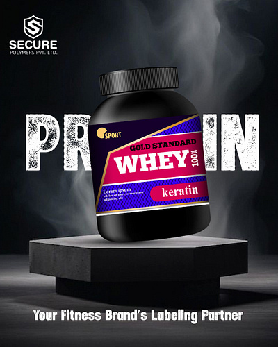 Social Media Ad Design - Whey Protein Packaging branding graphic design