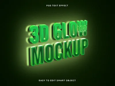 Editable 3D Glow Logo Mockup Text Effect [Photoshop] 3d glow logo mockup 3d glowing logo mockup 3d logo mockup glow logo mockup glow mockup glowing logo mockup glowing text effect logo mockup photoshop neon logo mockup photoshop mockup text effect photoshop