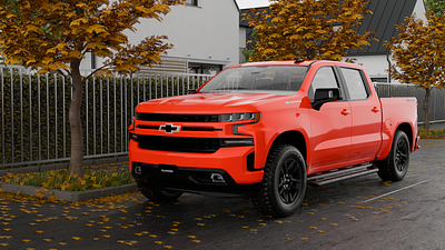 Chevrolet Silverado 3D render 3d 3dart 3drender 3dvisualization art blender car graphics design unity vehicle