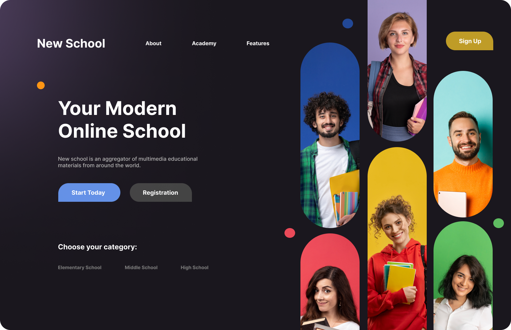 Educational Website UI Design animation case study figma graphic design product design prototyping ui ui design web design website wireframing