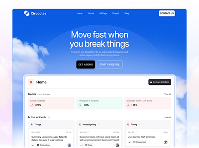 Move fast when you break things ai bento ai landing page ai landing page design ai product ai tool ai website dark ui generative ai interface landing page product product design saas saas landing page service startup ui ui ux design website website design