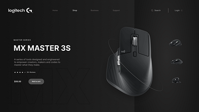 Logitech Web UI Design case study figma graphic design landing page photoshop prototyping ui uidesign web design website wireframing