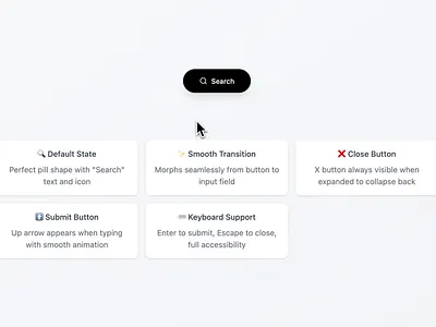 expandable input component 🔎 animation design framer graphic design illustration ui visual identity