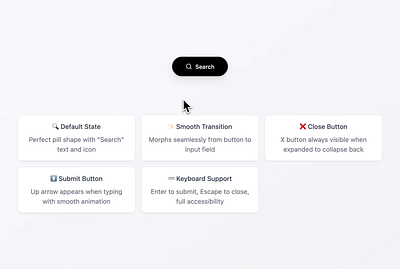 expandable input component 🔎 animation design framer graphic design illustration ui visual identity