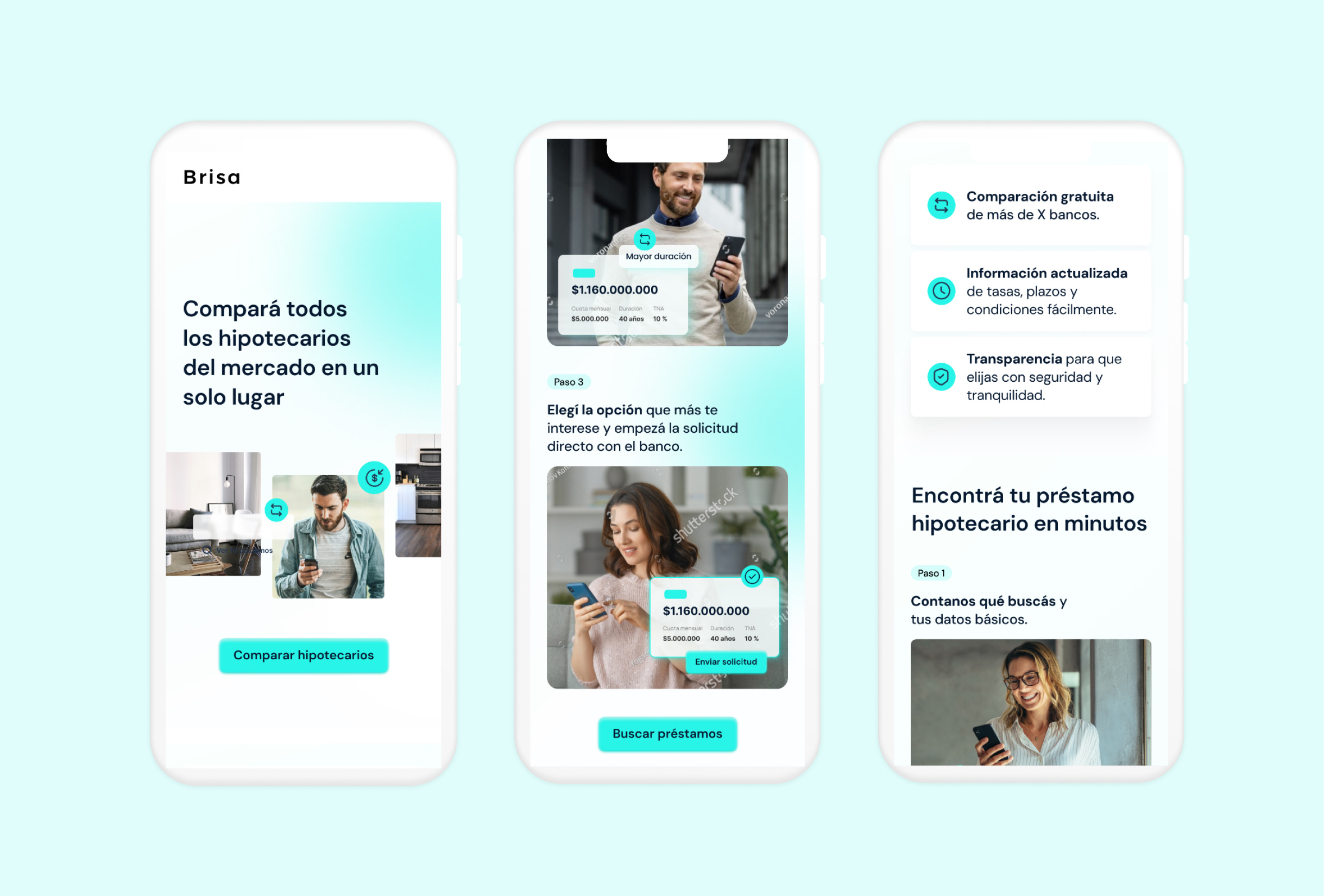 Brisa homepage product design uxui visual design